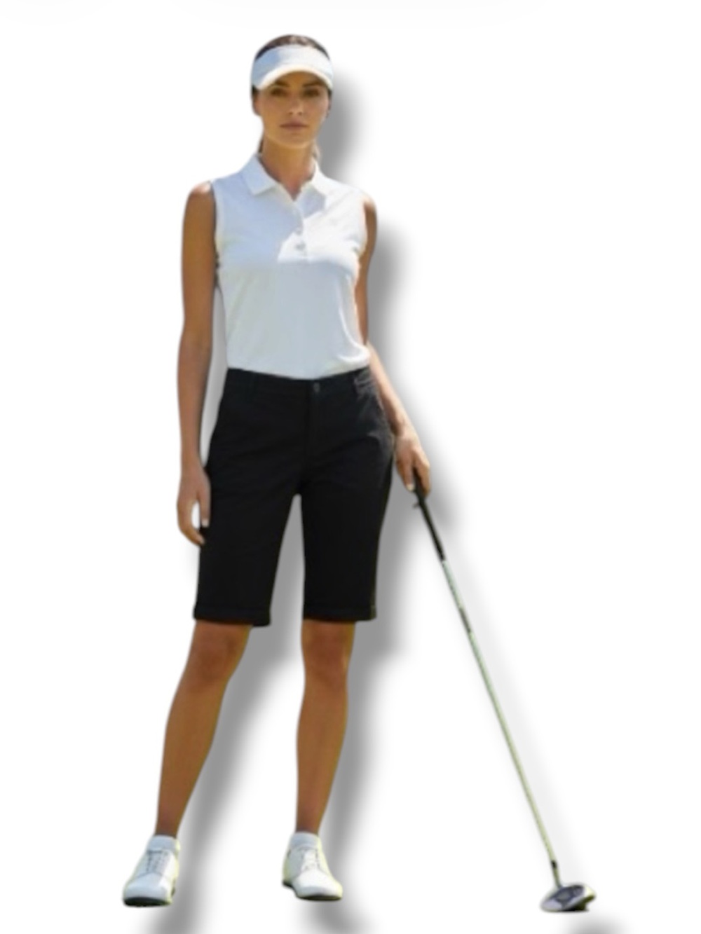 Ashworth Performance Shorts NWT Black Golf Tailored Stretch Bermudas Size 10
